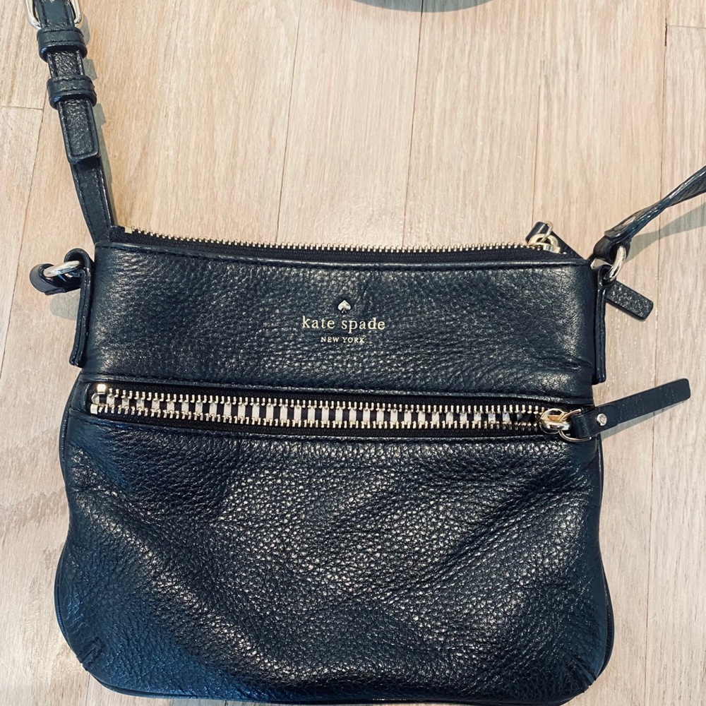 Kate Spade soft leather black crossbody bag